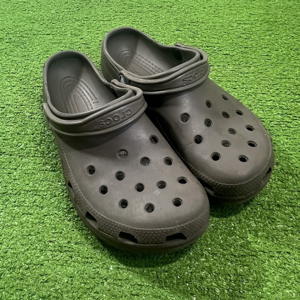 Crocs Classic Clogs Army Green Size 12 Men's Discontinued Color Olive Drab EUC